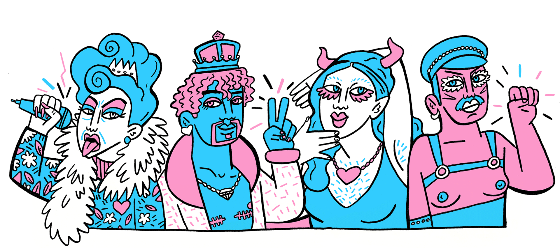 go drag! Illustration zum festival go drag in Berlin 2022